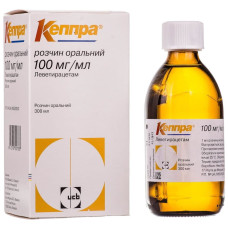 Кеппра оральн сироп 100мг/300 мл