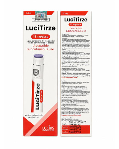 LuciTirze (тирзепатид) 15 мг — багатодозова шприц-ручка на 4 дози