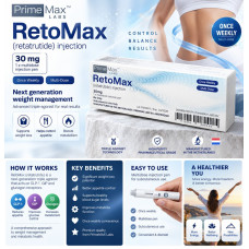 RetoMax Ретатрутид (Retatrutide) 30 мг PrimeMax Labs — мультидозова ін’єкційна ручка