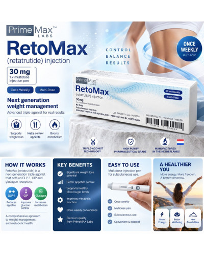 RetoMax Ретатрутид 30 мг — мультидозова ін’єкційна ручка